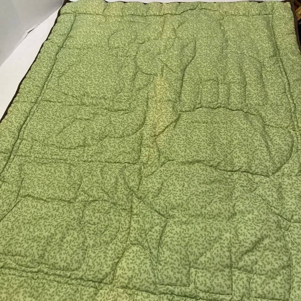 Just Born Baby Quilt Safari Animals Patchwork Baby Blanket 39”x31”